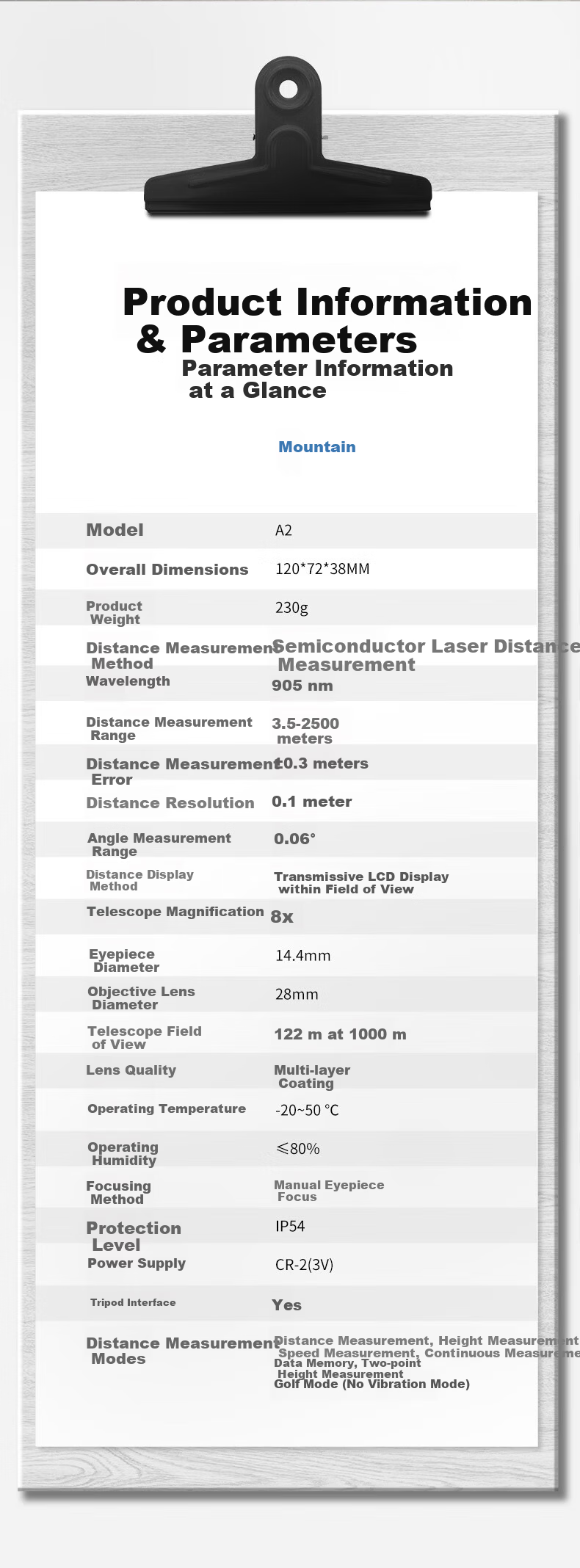 Nohawk Laser Rangefinder Telescope High-Precision Measuring Device Home Use 800m Distance/Height/Angle/Scanning 10