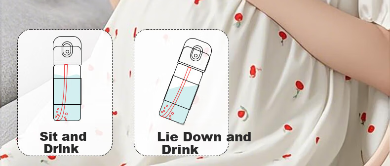 Sidomi Straw Cup Maternity and Pregnancy Glass Water Cup with Measurement for Elderly Bedridden Patients Adult Drinking Cup 2