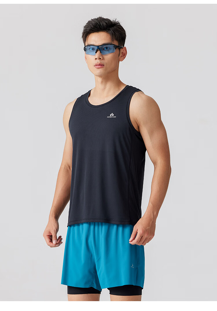 Toread Men's Quick-Dry Sleeveless T-Shirt Summer Lightweight Trail Running Moisture-Wicking Breathable Vest Yunxiao Blue 2XL 22