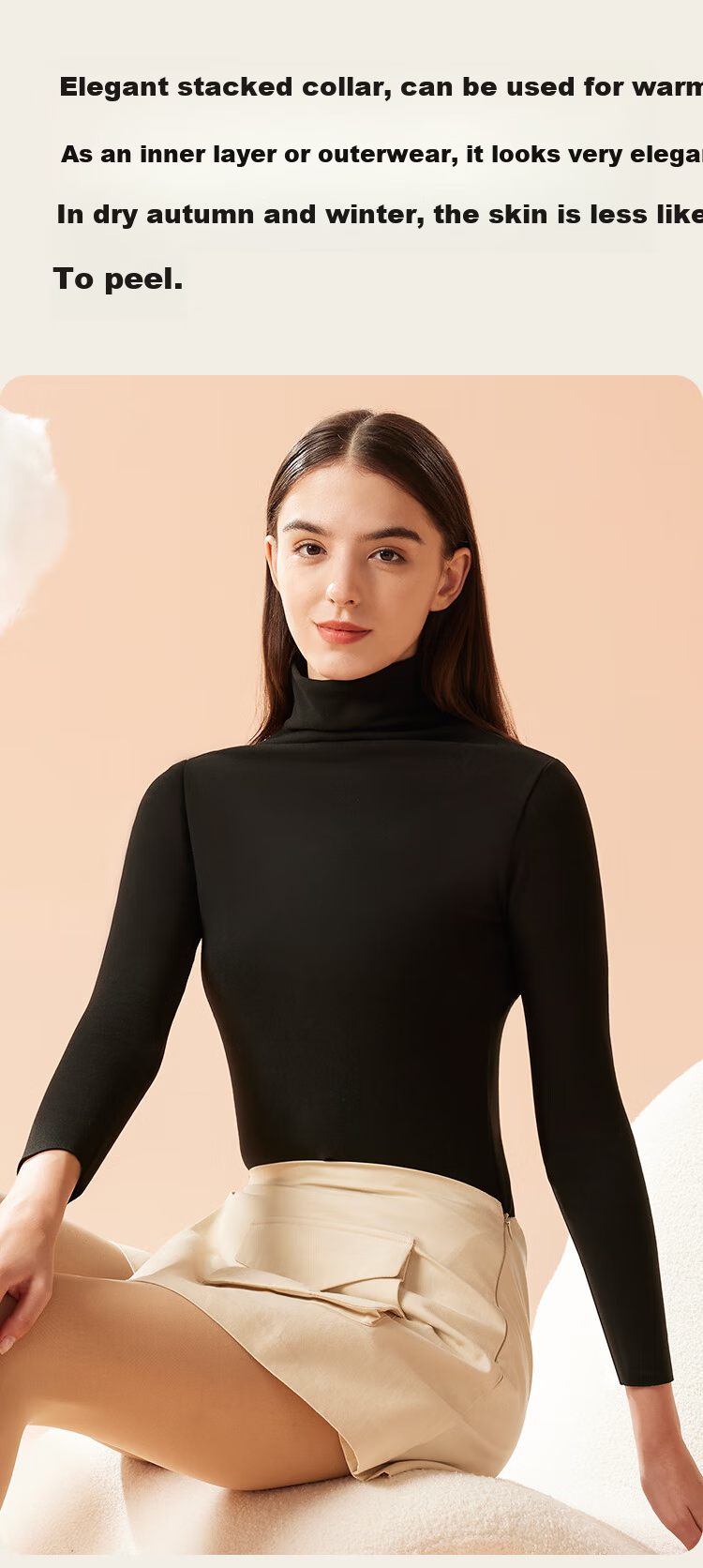 MiiOW New Women's Thermal Base Layer Autumn Winter Warm Innerwear Semi-High Neck Pink Purple XL 9