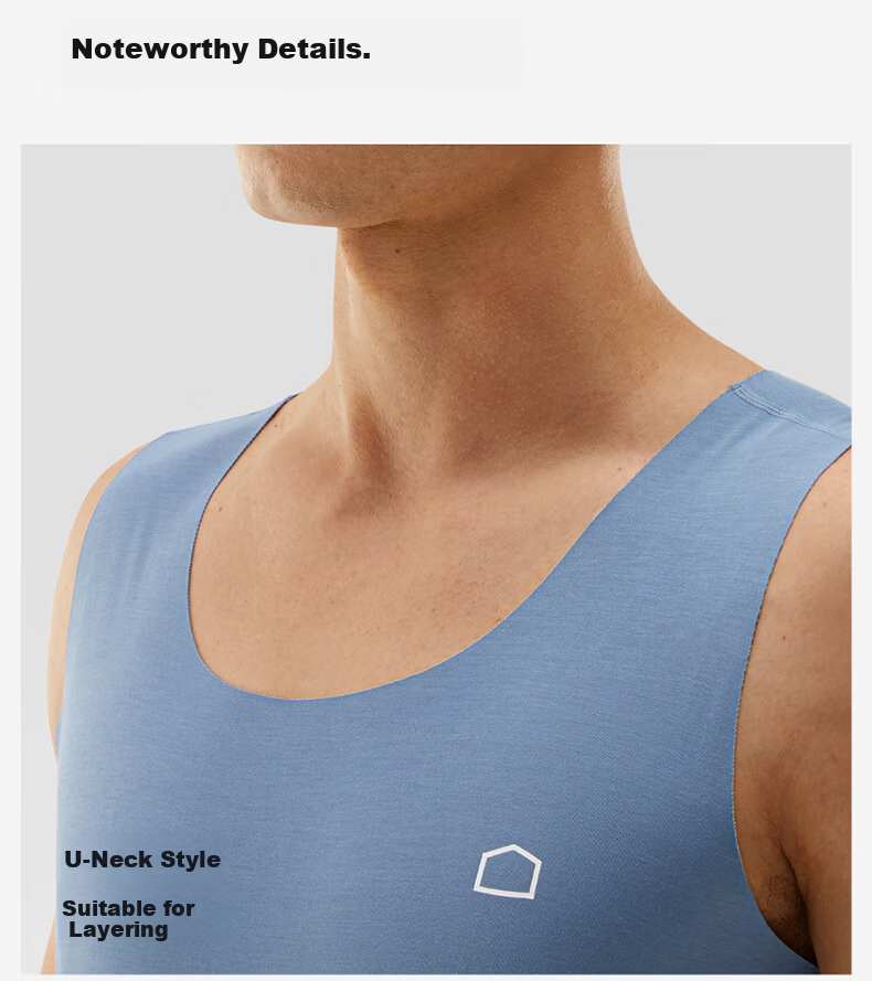 Bananain Sisi 508S Men's Modal Stretch Fit Vest Ice Silk Cooling Sleeveless Base Shirt Summer Pajamas Homewear 19