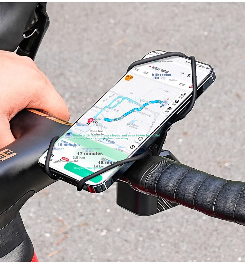 40,000 Kilometers Bicycle Phone Mount Silicone Shockproof Phone Holder for Mountain and Road Bikes Cycling Gear 14