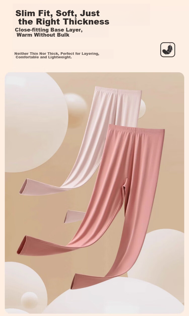 LangSha Women's Thermal Pants Pure Cotton Autumn Winter 10A Antibacterial Mite-Resistant Inner Wear Leggings Cotton Thread Cotton Wool Pants Thermal Underwear 2