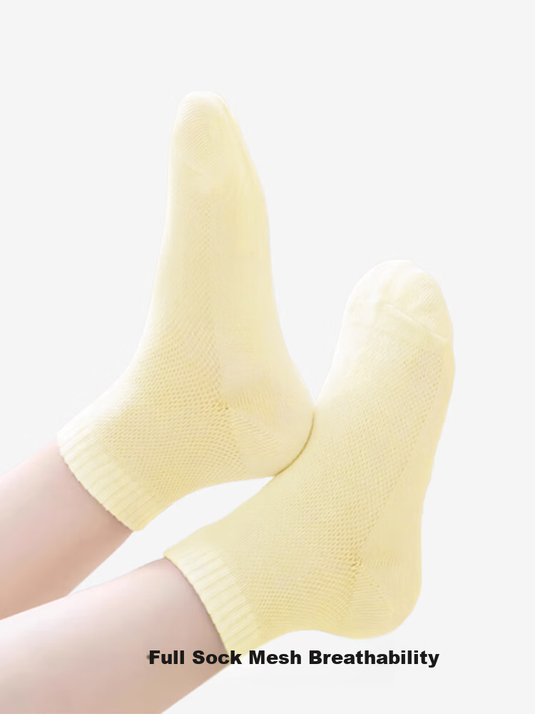 Pocket Travel Disposable Cotton Short Socks Sports Travel Business Portable Kids Colorful (Size 28-34) 10