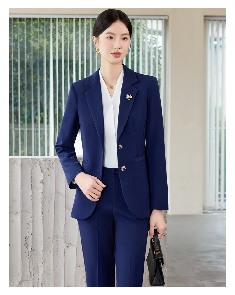 Chaoxu Wrinkle-Free Two-Button Blazer Suit Women's Professional Commuter OL Interview Formal College Workwear Jacket 14