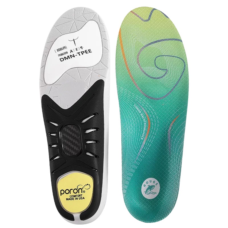 Dog Brother Sports Whale Carbon Fiber Arch Support Shock Absorption High Elasticity Insoles for Women Running Shoes Size 37-38