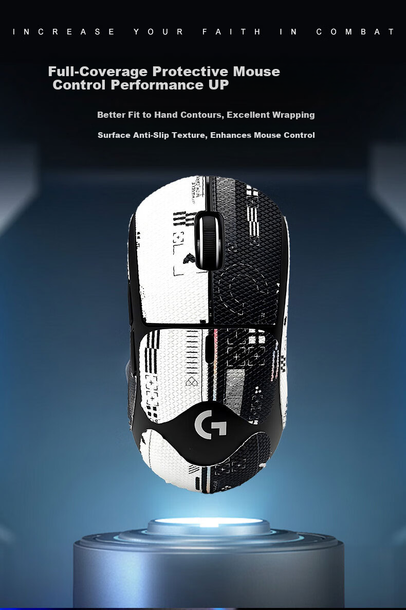 JPLAYER Suitable for GPW First And Fourth Generation Zhuque Mouse Anti-Slip Sticker, Sweat-Resistant Side Adhesive, Logitech GPW1 Gaming Wireless Mouse Sticker, Frosted Anti-Sweat Auspicious Cloud Pattern Full Coverage 8
