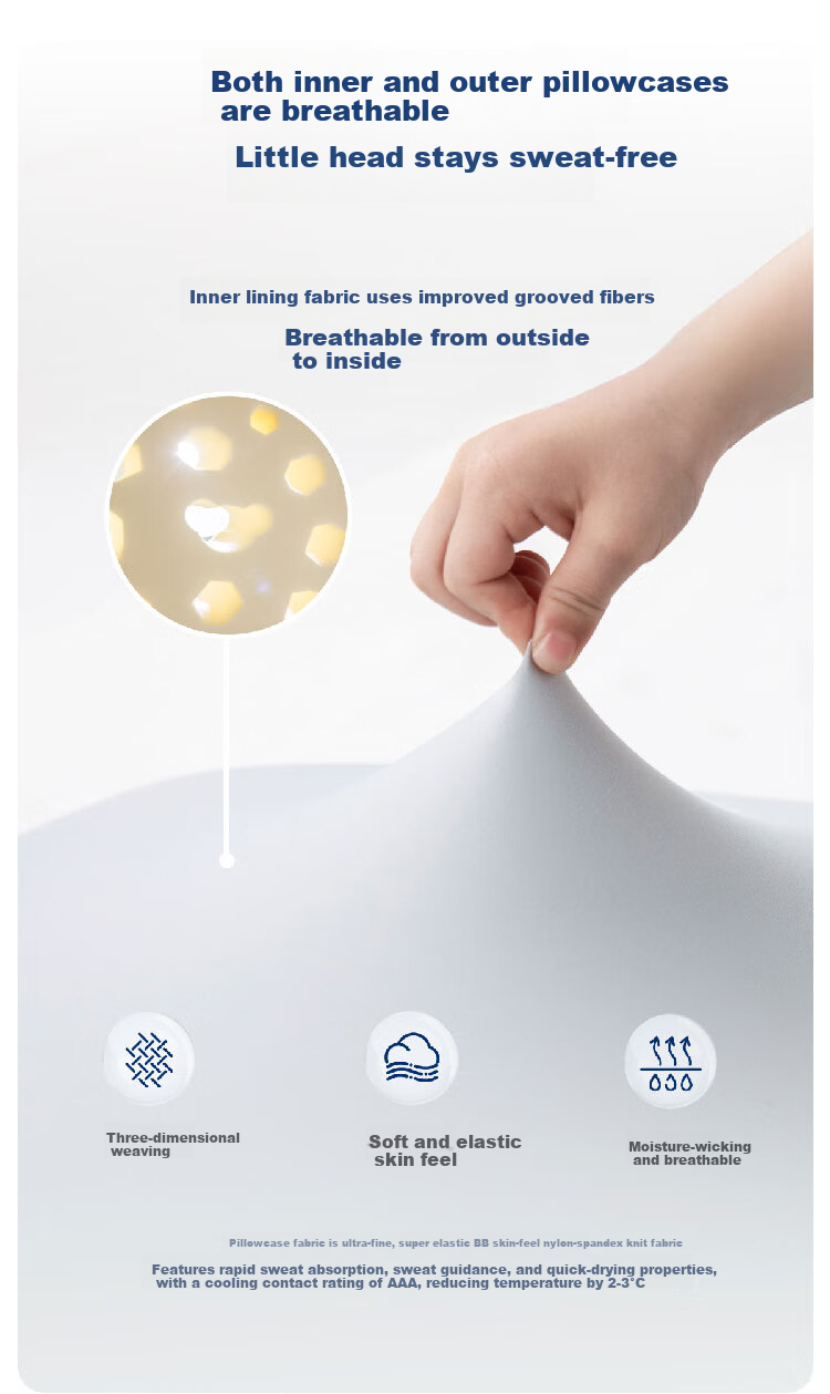 M·JBABY I1pro Space Meteorite Pillow, Skin-Friendly Memory Foam Pillow, Student Single Pillow Core, Antibacterial And Removable Washable, for Ages 10 And Above 8