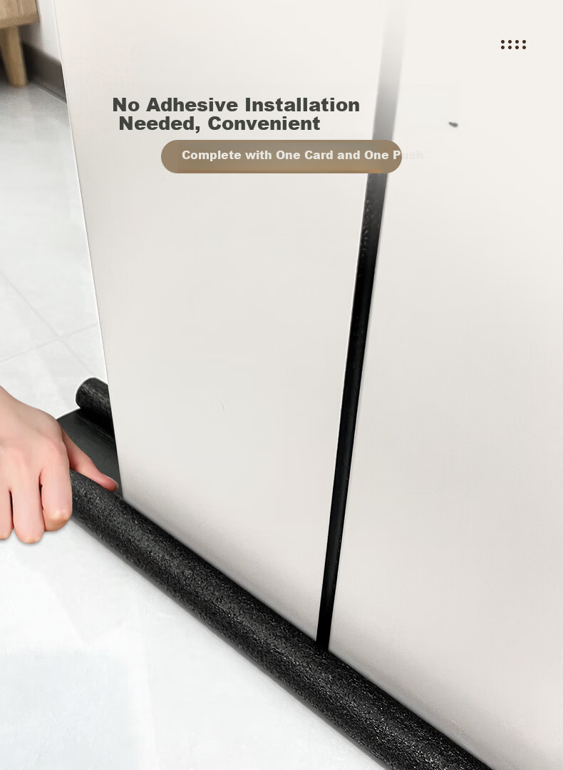Xiruo Door Gap Sealing Strip, Bedroom Bottom Draft Stopper, Soundproof Windproof Strip, Insect Barrier, Windproof Device, Insulation Strip, No Adhesive Required 4