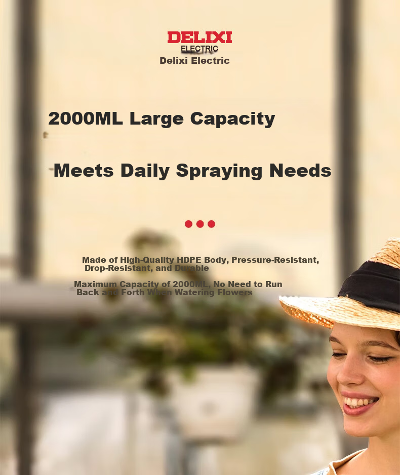 DELIXI ELECTRIC Electric Spray Watering Can Succulent Mist Sprayer Household Small Sprayer for Pesticide and Disinfection 7