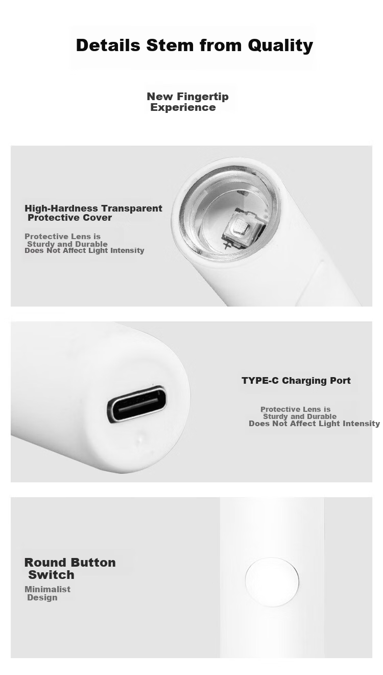 Yushangjiaren Mini Portable Nail Lamp, Compact Desktop UV Light for Quick-Drying Nail Polish, Gel Polish, No Black Hands, Professional Use for Nail Salons 5