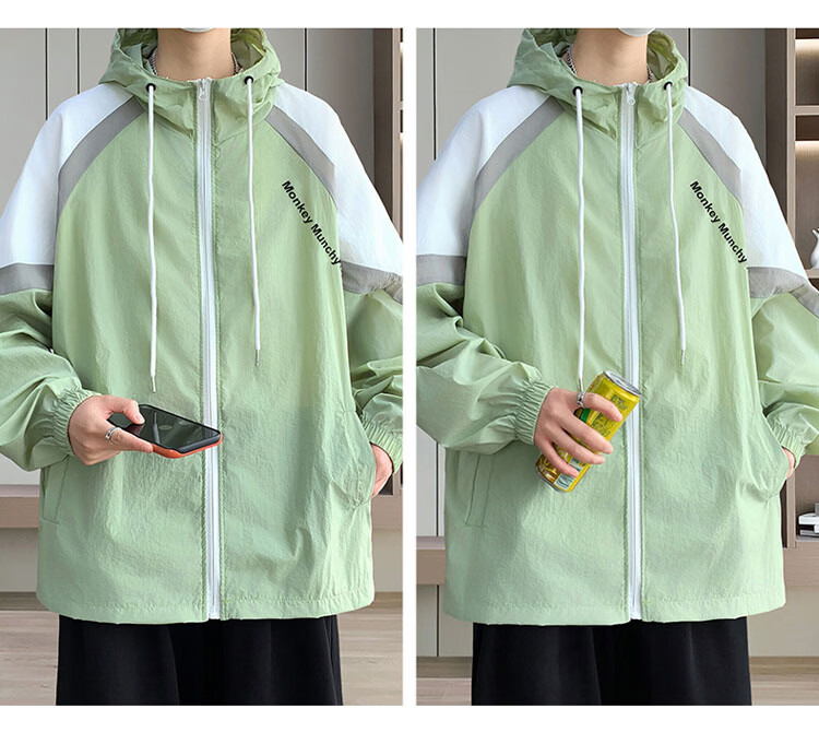 TUCANO Men's Summer Windproof Sun Protection Ice Silk Jacket Outdoor Cooling Quick-Dry Casual Lightweight Shirt White M 13