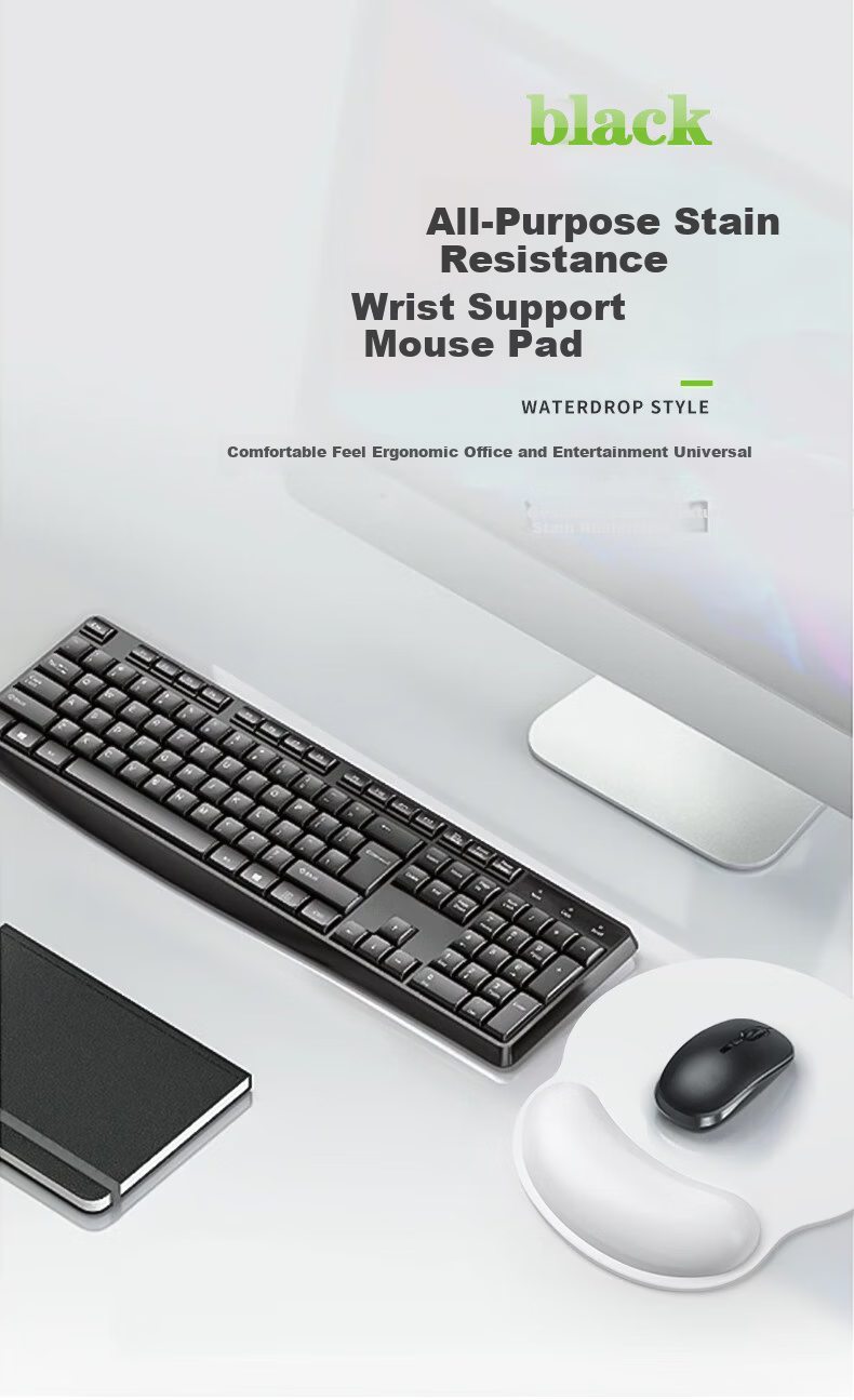 KPTE K1 Pro Hard Leather Mouse Pad Waterproof Gaming Mat Smooth Surface Business Office Classic Black 30x24CM 2