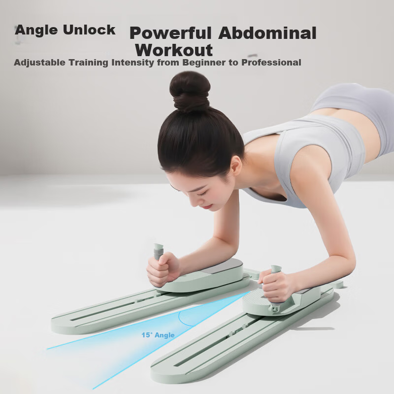 PROIRON Ab Wheel Split Abdominal Board Multifunctional Ski Machine Pelvic Floor Muscle Trainer Crunch Pilates Equipment