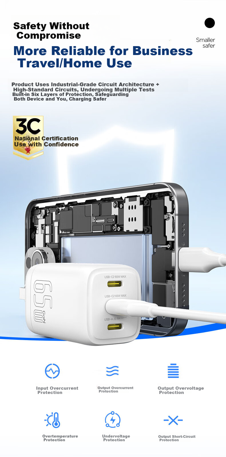 Pisen 100W GaN Charger Set PD65W Multi-Port Type-C Plug Universal Apple 40W Fast Charger for iPhone 17/16 Lenovo Huawei Laptop 7