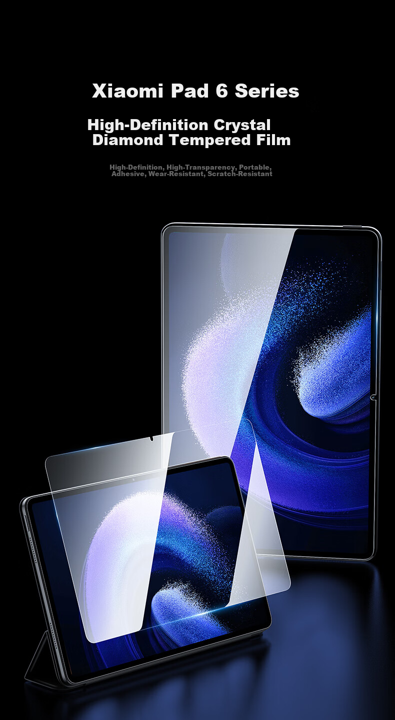 CangHua Tempered Glass Screen Protector for Xiaomi Pad 6/6 Pro 11-inch 2023 MI6/6 Pro Anti-Fingerprint Drop-Resistant HD Protective Film 1