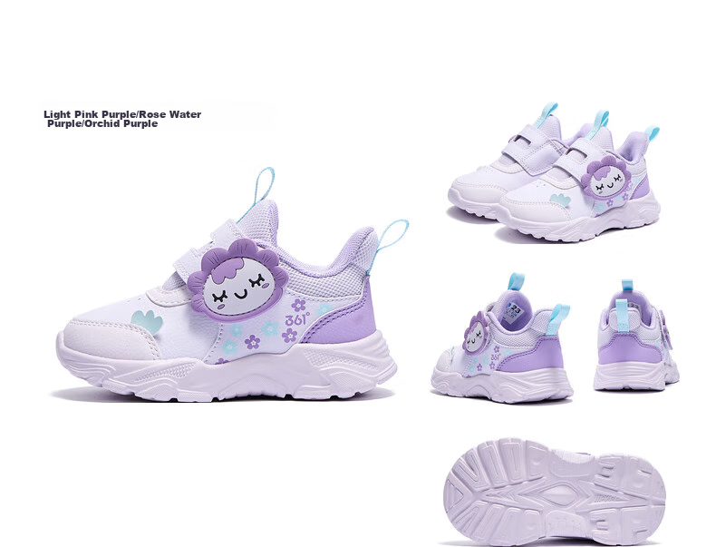 361° Children's Shoes, Toddler Walking Shoes for Spring, Boys And Girls Aged 1-3, Cartoon Baby Shoes, Black, Size 23 64