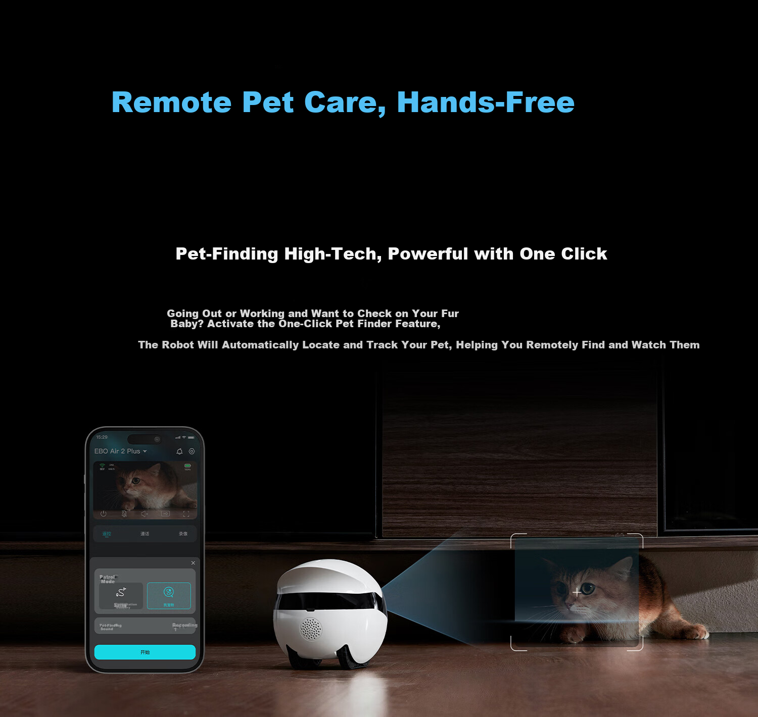 Enabot EBO Air 2 Plus Whole Home Mobile Surveillance Camera Video Call Elderly Children Pet Monitoring EBO AI Companion Robot [Liumu White] 28