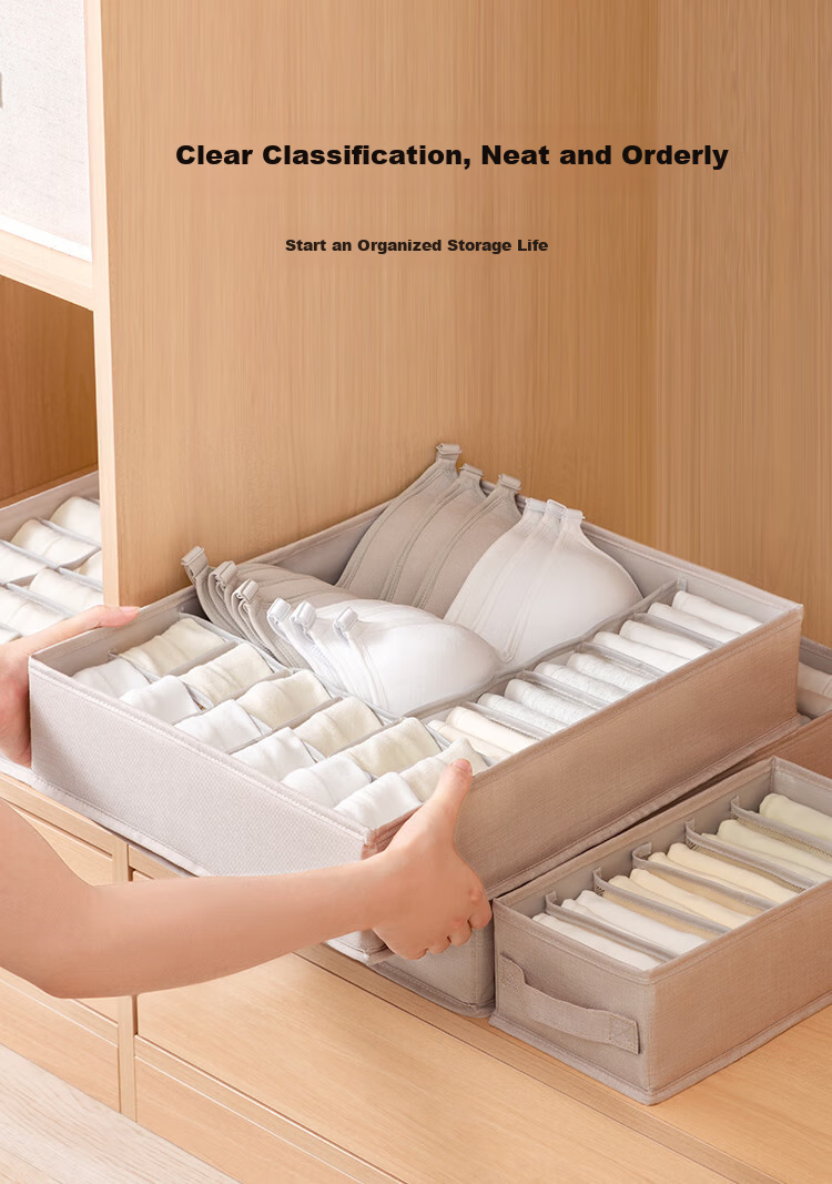 Left Corner Underwear Storage Box Drawer Divider for Socks and Bras Organizer for Home Wardrobe 2