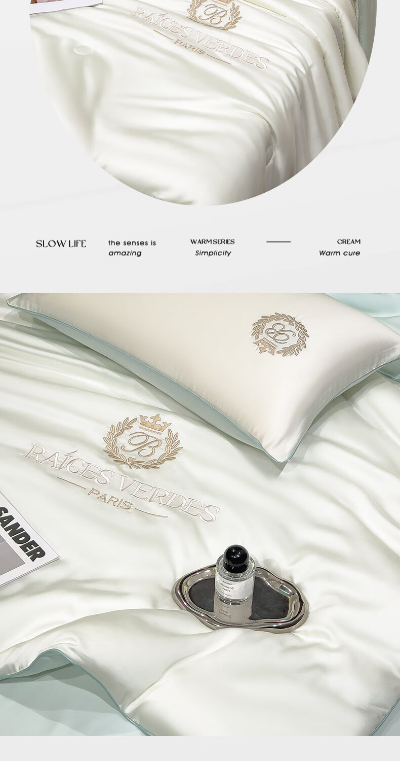 Nanjiren Class A Antibacterial Summer Quilt Air Conditioning Quilt Breathable Quilt Core Summer 180x220cm Light Gray Single/Double 9