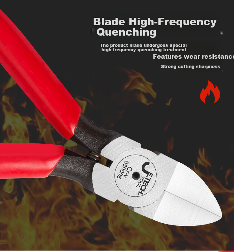 JETECH Diagonal Cutting Pliers, Multi-Functional Side-Cutting Pliers, Electrician's Specialized Wire Cutters, Line Snips, 5 Inches, NP-5 6
