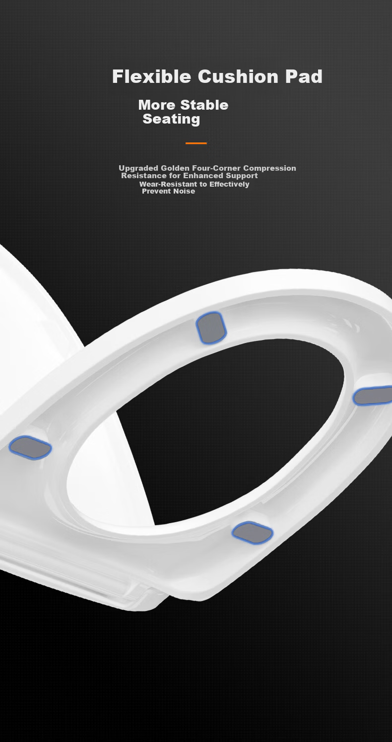Muvi Universal U-Shaped Enlarged Toilet Seat Cover Thickened Slow-Closing Toilet Lid Cushion for Old-Style Toilets 14