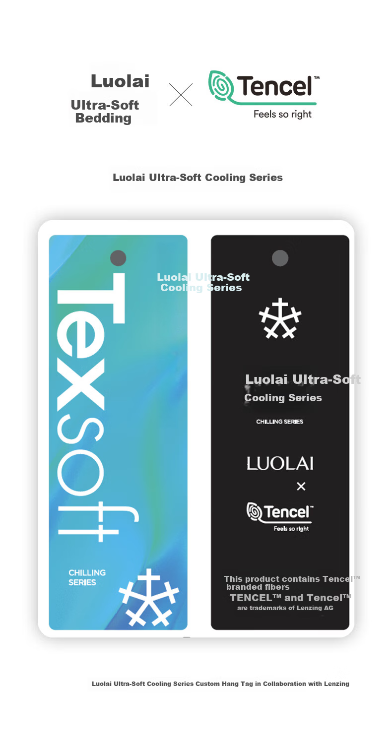 Luolai Home Textiles 60-Count Lenzing Tencel Wrinkle-Resistant Summer Ice Silk 4-Piece Bedding Set 220x250cm 15