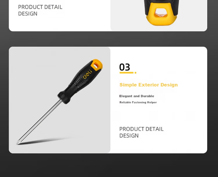 Deli Tool Plastic Handle Phillips Screwdriver PH1x150mm DL625150 (New and Old Versions Shipped Randomly) 7