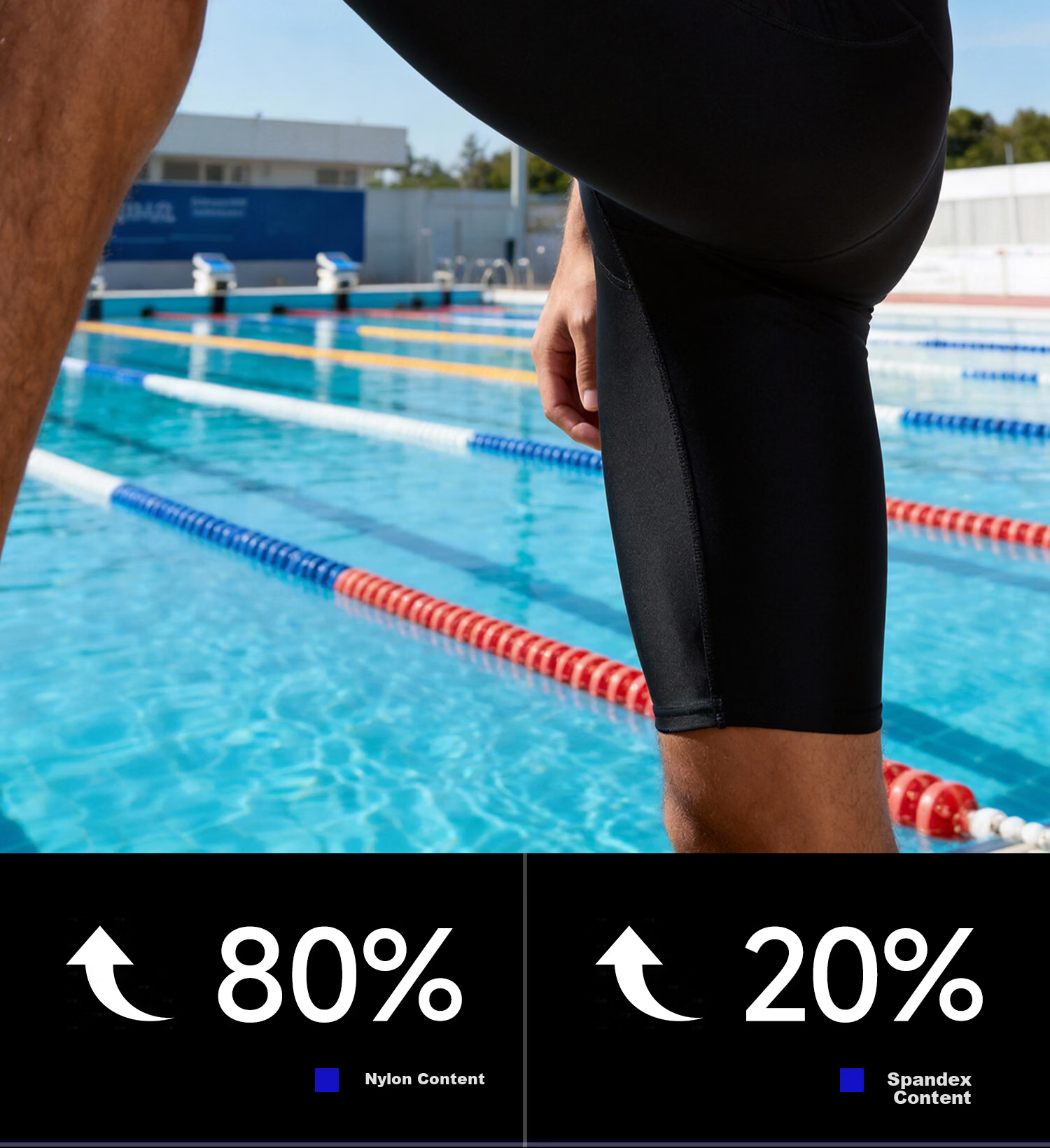 MIZUNO Men's Swimming Trunks, Knee-Length, Quick-Drying, Breathable, Anti-Embarrassment, Professional Training, Large Size Swimwear, Long Pants BC106 Black L 14