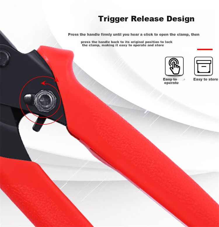 RUBICON YO Bare Terminal Crimping Pliers Electrician Multi-Function Copper Nose Ratchet Network Cable Pliers RLY-1008 7
