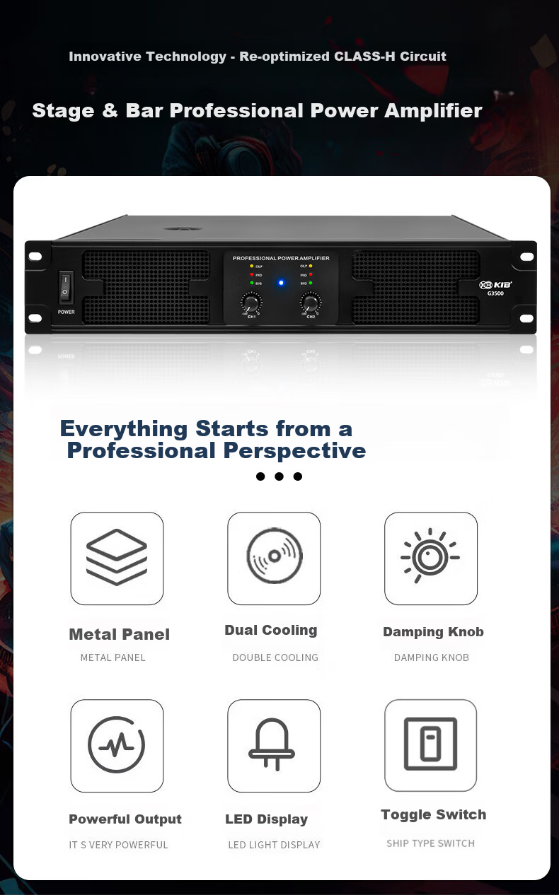 KIB G3500 Pure Power Amplifier Professional High-Power Home Theater Audio Amplifier Equipment 2