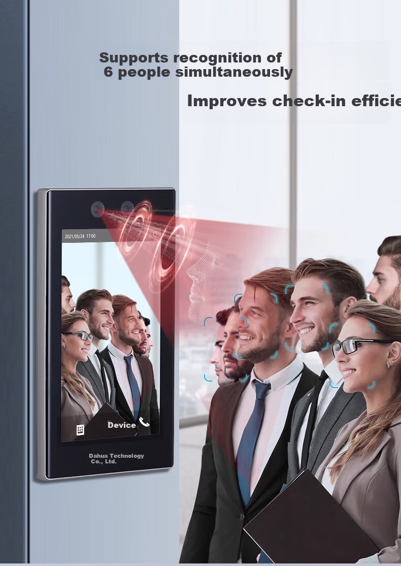 Dahua Facial Recognition Access Control All-in-One Machine Enterprise WeChat Co-branded Attendance Machine 7-inch Large Touch Screen Outdoor Waterproof Face and Card Attendance Turnstile K72 8