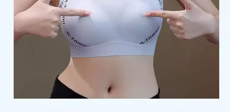 GUJIN High School and College Girls Large Bust Sports Shockproof Plus Size Bra Anti-Sagging Side Support Push-Up Bra S 29