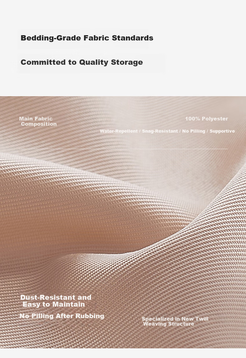 EACHY Clothes Storage Box Fabric Foldable Quilt Organizer Toy Storage Box - 50L Gray 5