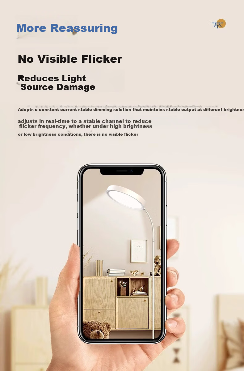 Boraer Outdoor Floor Eye Protection Full Spectrum Desk Lamp Study Reading Lamp Bedside Piano Lamp Standing Study Room Lamp 17