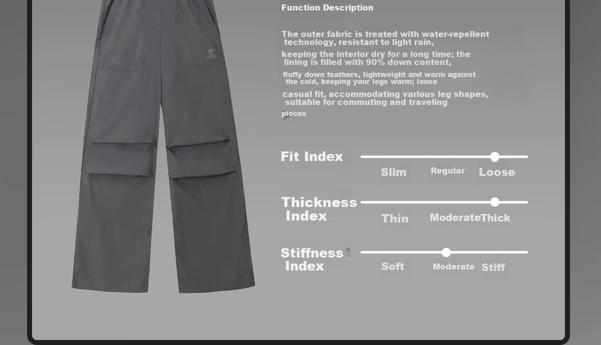 CAMEL Women's Down Pants 2025 Autumn Winter New Outdoor Paratrooper Warm Heat-Retaining Water-Repellent Sports Casual Pants 3217 14