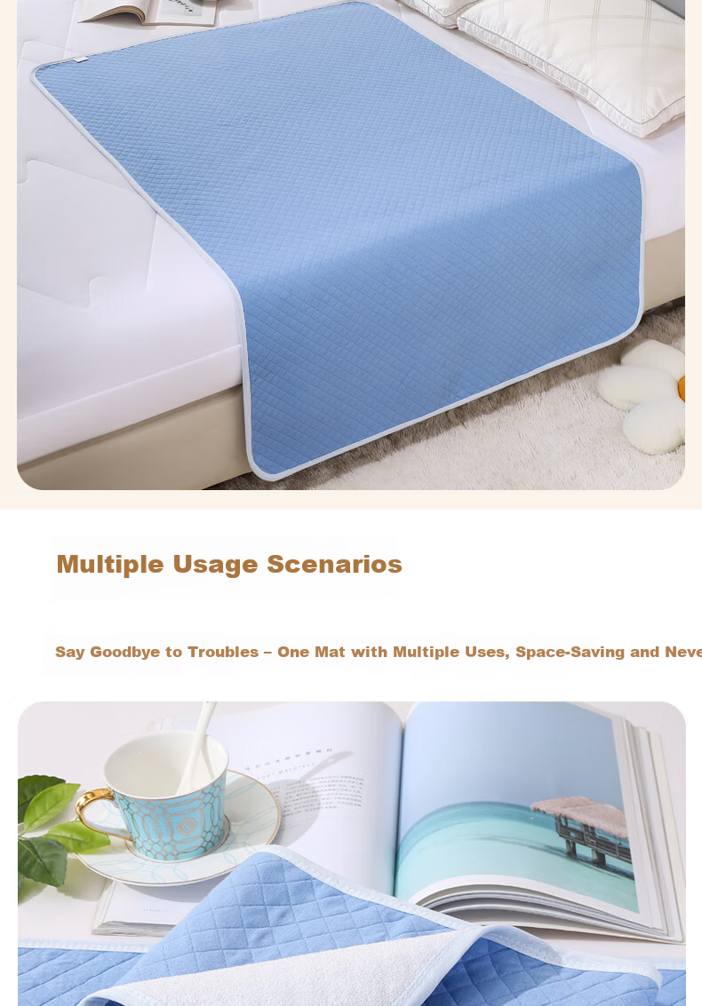 Love Shore Pure Cotton Waterproof Washable Large Size Urine Pad Adult Care Mat Elderly Baby Large 120x180cm 6