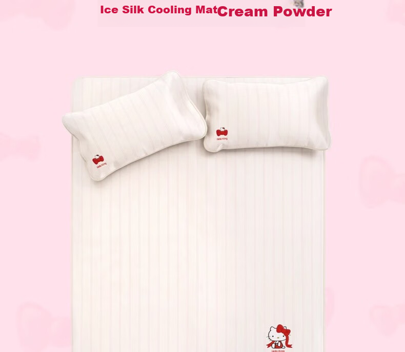 Tbh Sanrio Hello Kitty Ice Silk Summer Cooling Mat Machine Washable Soft Mat 120x200cm with Straps 3