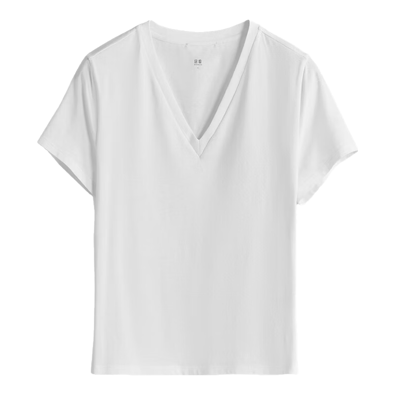 Rizhuo Original Design Irregular Hem Short Sleeve Cotton T-Shirt 2026 Summer New Slim Fit Versatile Top for Women