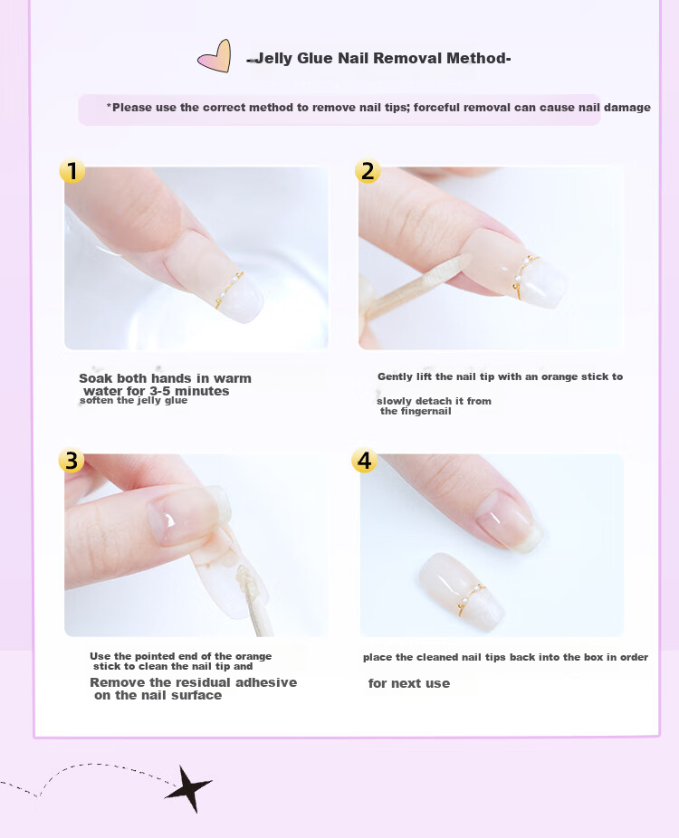 Miss Candy Handmade Short Wearable Nail Art Stickers Reusable Instant Application Love Language SG236-M 9
