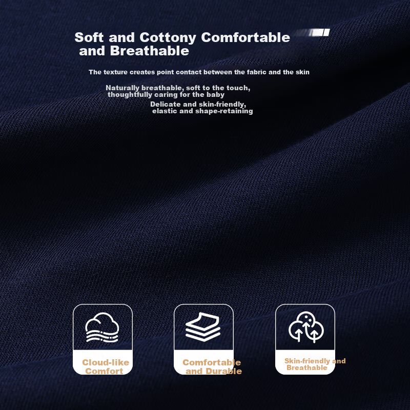 Classic Teddy Boys' Sweatshirt Children's Spring Casual Top Fashionable Versatile Dark Blue Size 90