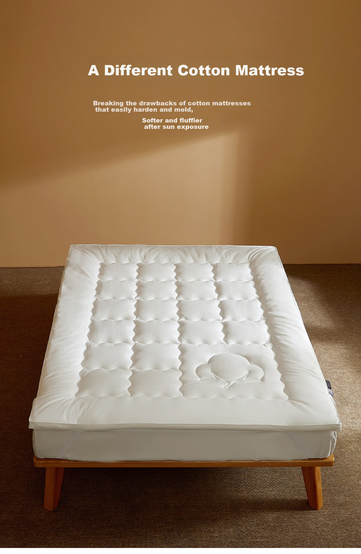 MIDO HOUSE Mingdu Pure Cotton Mattress Protector Tatami Mattress Pad for Student Dormitory, Thickened Version, 150*200cm 4