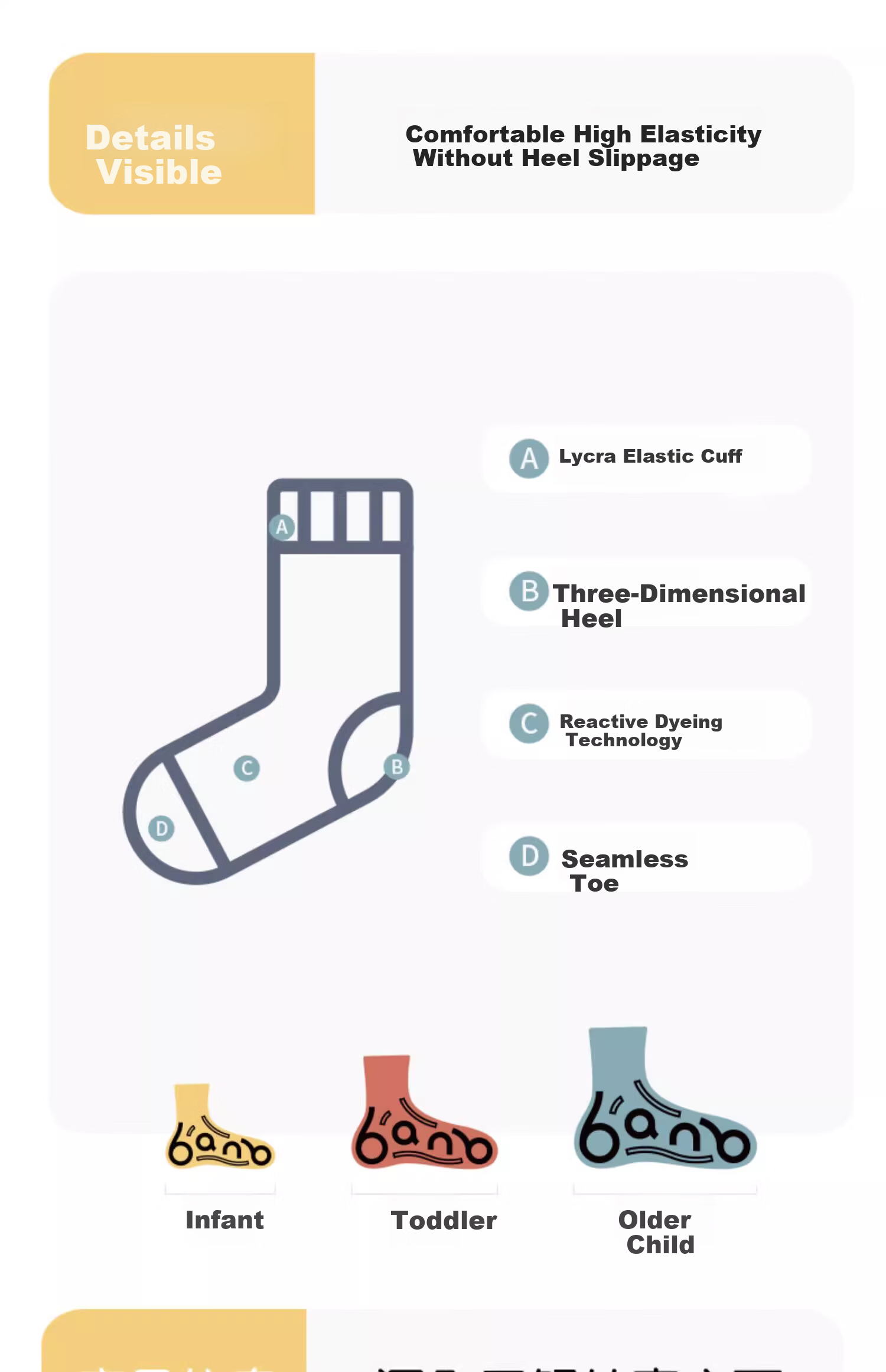 Langsha Children's Socks Unisex Kids Four Seasons School Pure White Mid-Calf Cotton Breathable Versatile Socks for Older Children and Students 3
