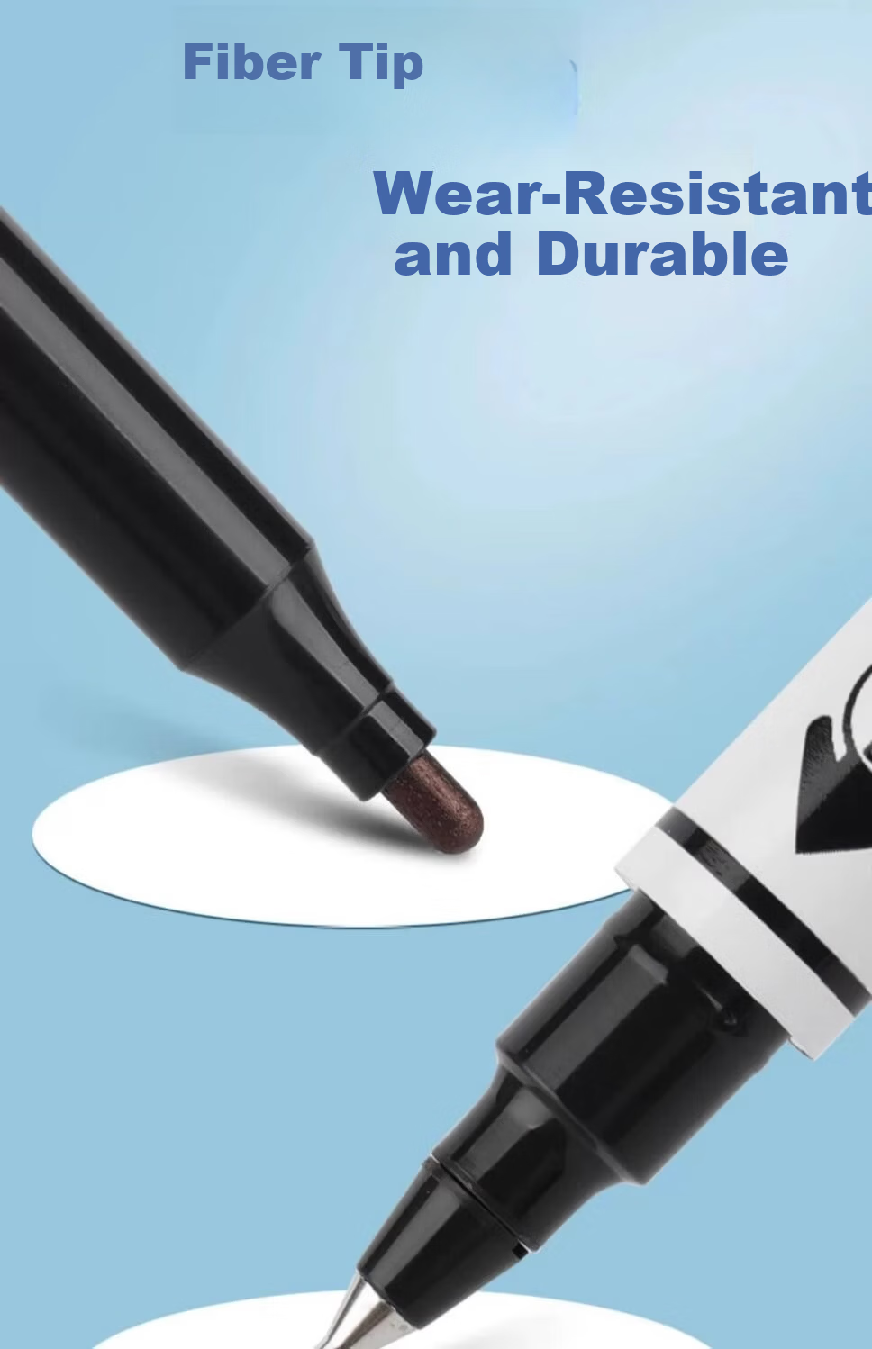M&G M&G Black Dual-Tip Marker Pen, Waterproof Marker Oil-Based Pen, Children's Student Outlining Pen, Office Supplies, 12 Pcs SPM21302A 10