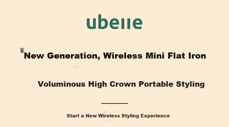 UBelle Wireless Flat Iron 500 Million Negative Ions Hair Straightener Portable Mini Bangs High Crown Clip Curling Iron Mother's Day Valentine's Gift 2