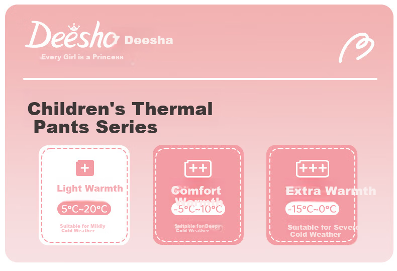 DEESHA Kids Thermal Leggings 2-Pack Girls Baby Autumn Winter Warm Cotton Underwear Pants Youth Pure Cotton Home Sleepwear 1
