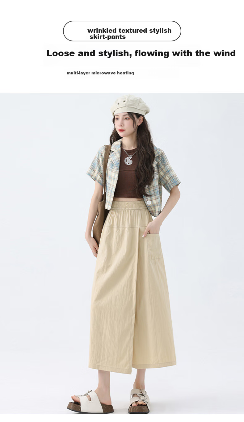FitonTon Yamamoto Workwear Skirt Pants for Women 2025 Hot High-Waist A-Line Bodycon Skirt Wide-Leg Trousers for Women 1