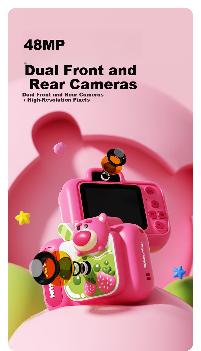 MAQUCC Disney Kids Camera Minnie 32GB for Girls Ages 6-14 Birthday Gift Student Practical Premium Souvenir K78 5