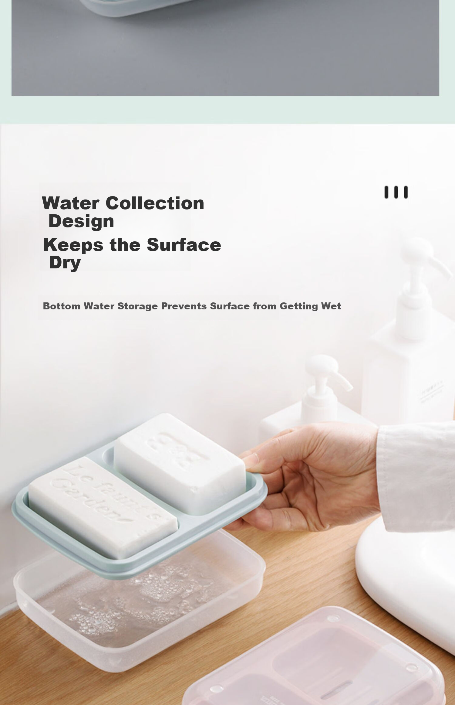 CHAHUA Saio Round Soap Dish Soap Holder Double-Layer Draining Soap Box 1 Piece 5
