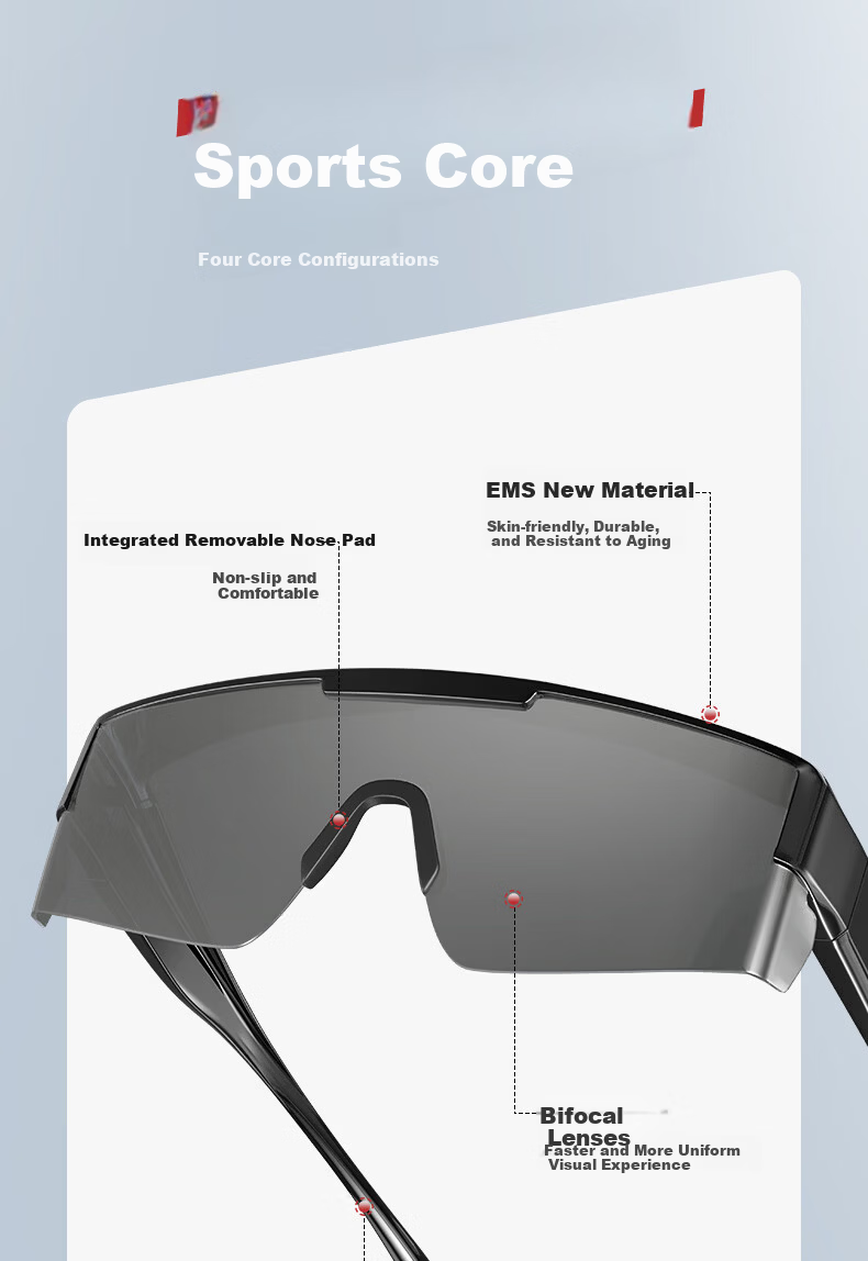 CHAINGO Sports Photochromic Glasses Clip-On Prescription Sunglasses Mountaineering Goggles Outdoor Windproof UV Protection Sunglasses 7